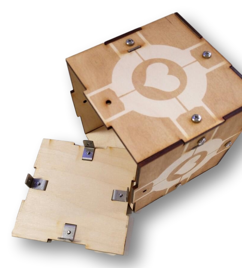 Companion cube lasercut box
